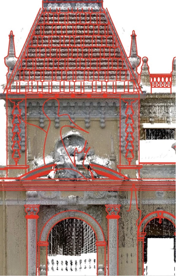 So sánh hiện trạng đã được số hoá cũ và Point cloud sau khi quét có nhiều sai lệch