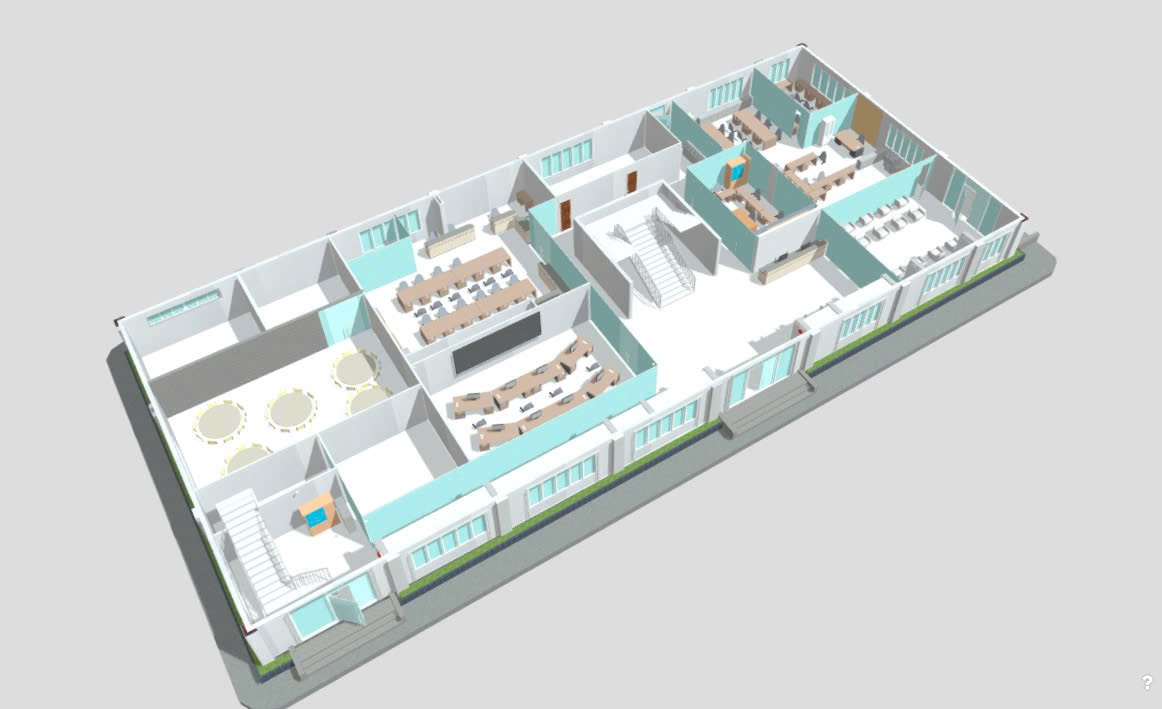 Mặt cắt 1 tầng từ mô hình 3D trực tuyến
